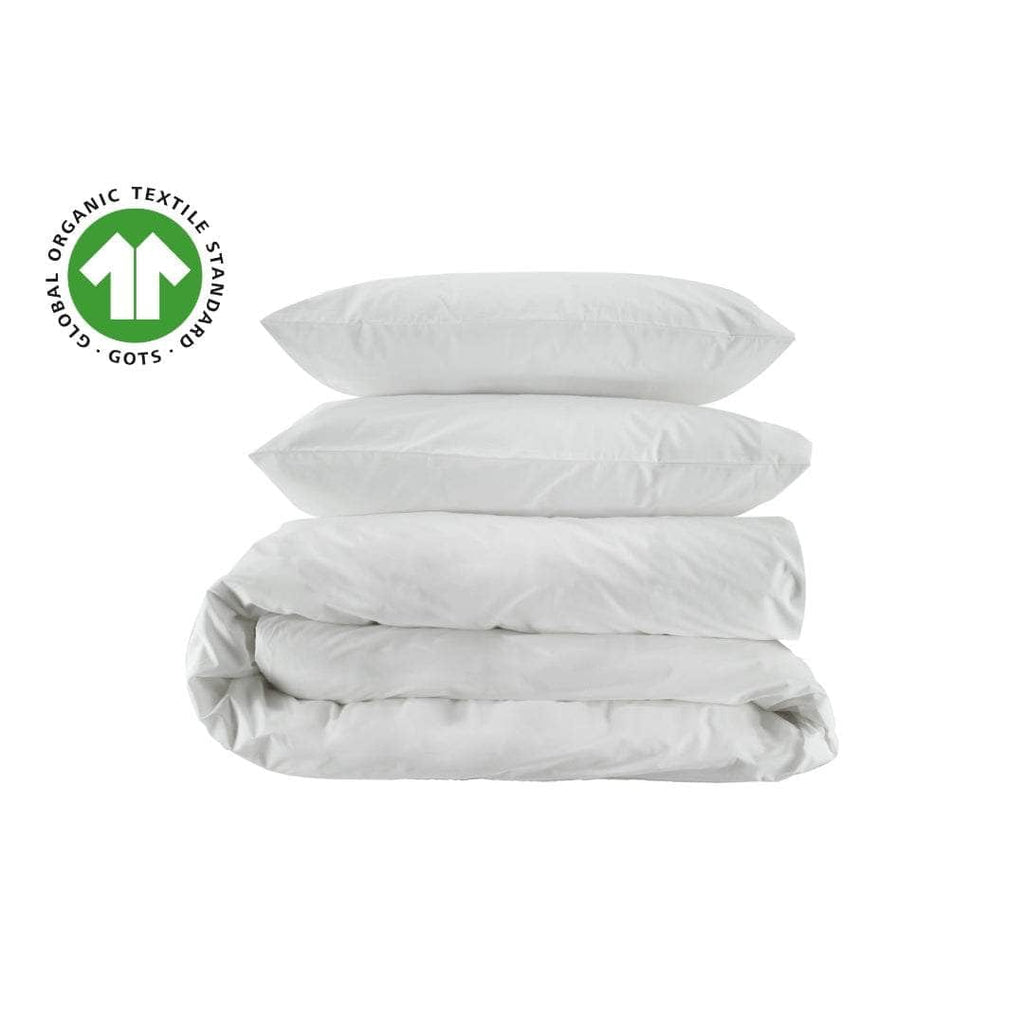 Cotton Essential Organic Percale Collection Duvet Cover & Pillowcase Set
