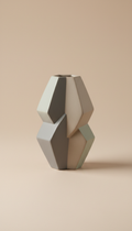 Geometric Ceramic Vase Matte Finish
