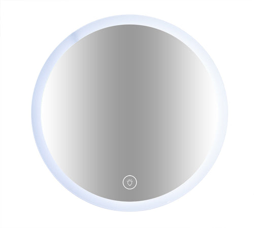 24" round led backlit mirror for vanity