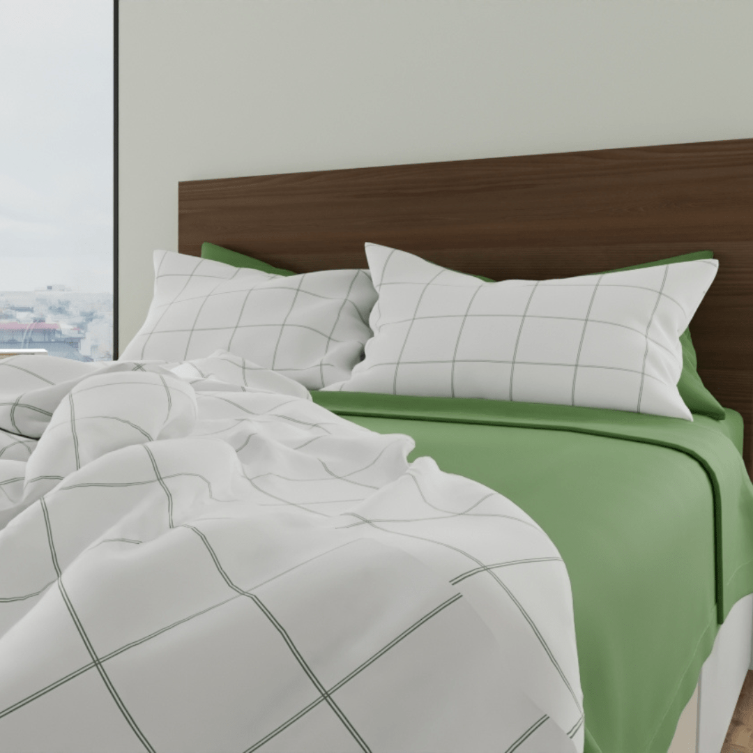 Cotton Essential Organic Percale Collection Duvet Cover & Pillowcase Set