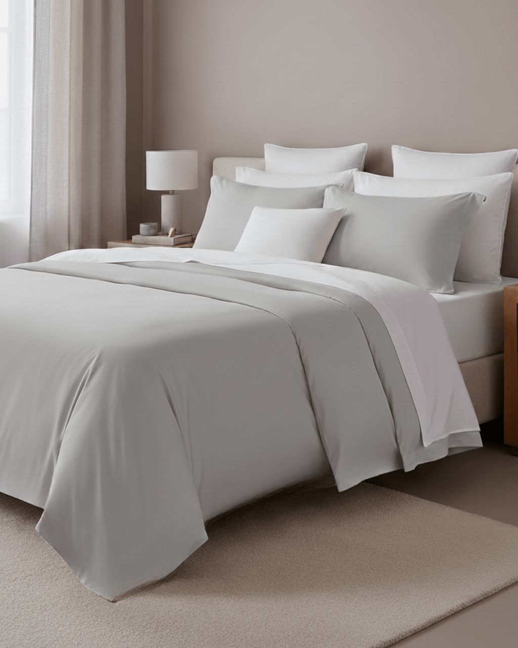 Cotton Refined Collection Sateen Duvet Cover Set