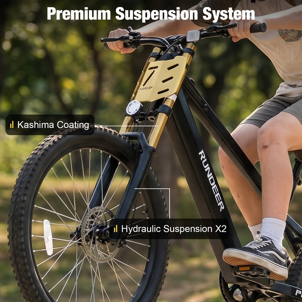 Rundeer Prince 20" Kids Electric Bike for Ages 7+ with 50km Range