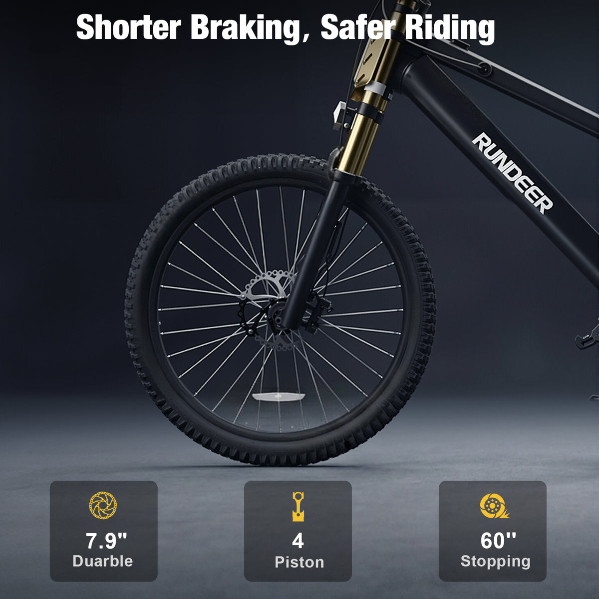 Rundeer Prince 20" Kids Electric Bike for Ages 7+ with 50km Range
