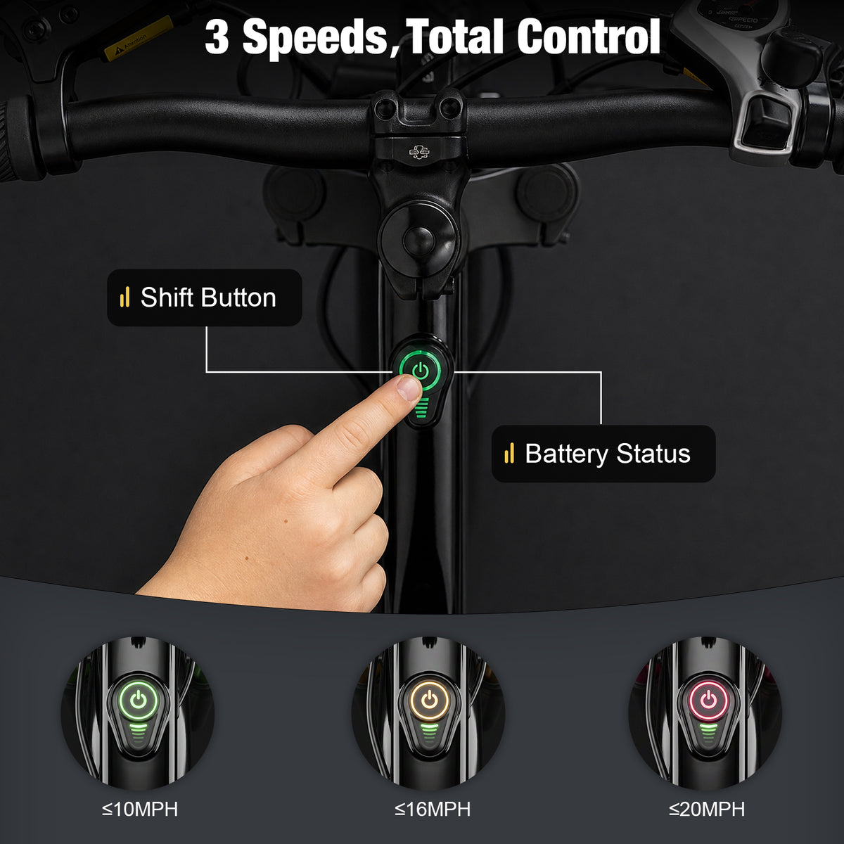 Rundeer Prince 20" Kids Electric Bike for Ages 7+ with 50km Range