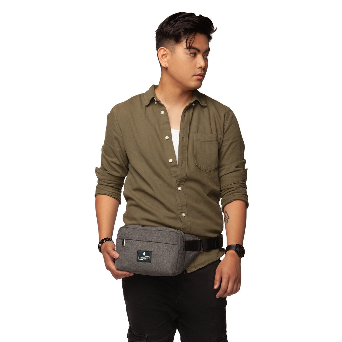 Marin Collection Water Resistant Accessory Bag in Grey