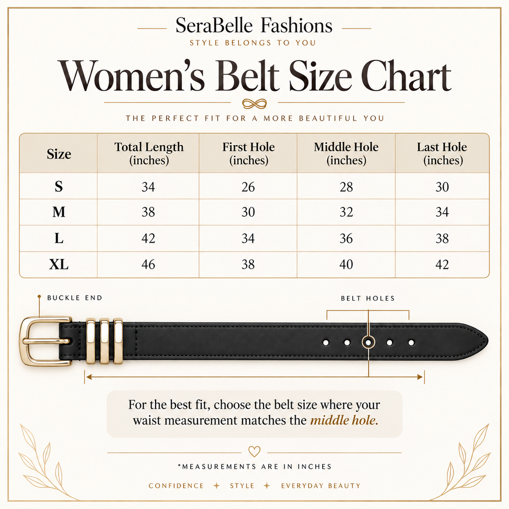 Ceinture fine à triple passant pour femme avec boucle dorée