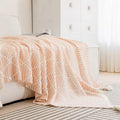 Meadow Cozy Pom Pom Throw Blanket - Soft Pink