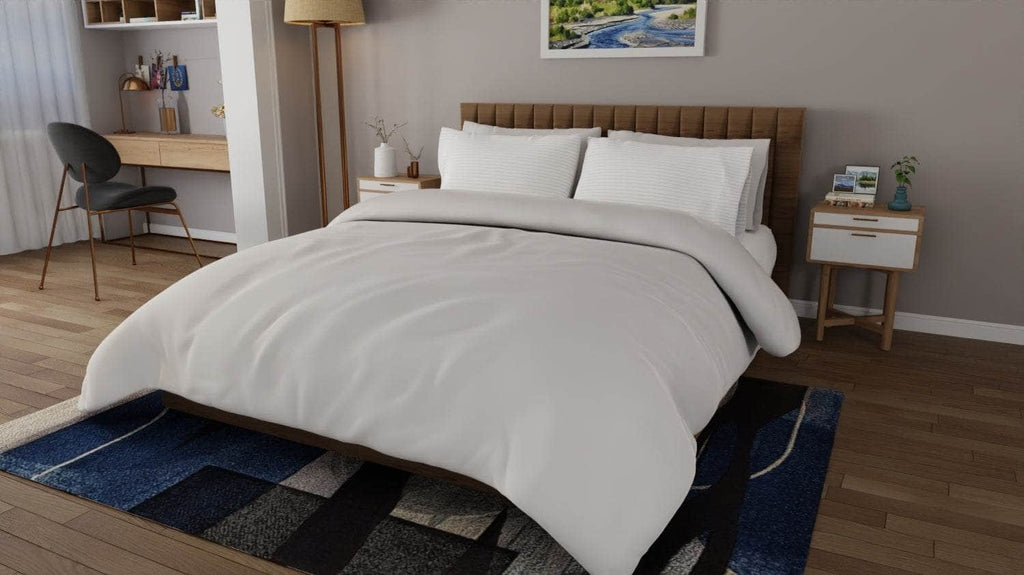 Cotton Essential Organic Percale Collection Duvet Cover & Pillowcase Set