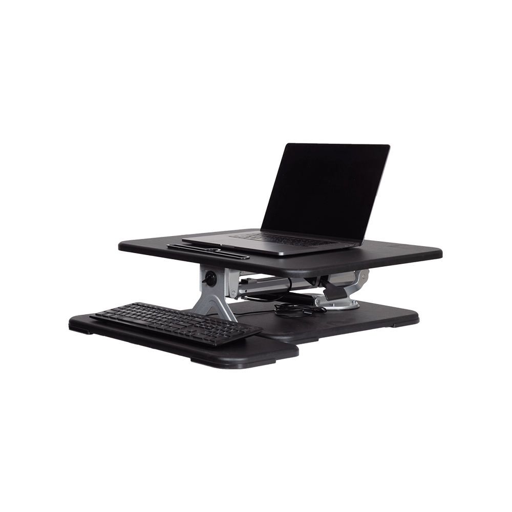 32” Lift Sit Stand Height Adjustable Desktop Converter - Black