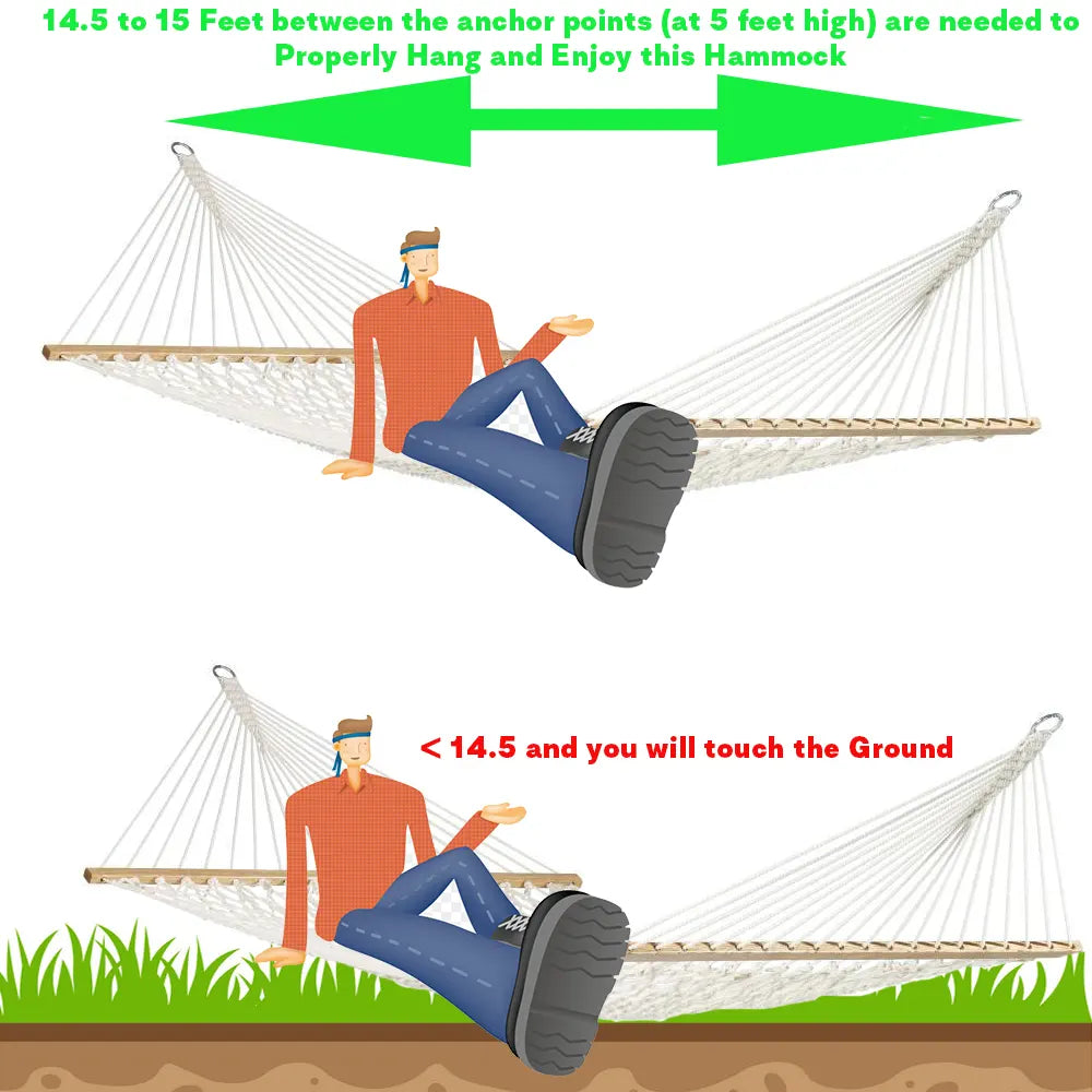 Cotton Rope Hammock Double