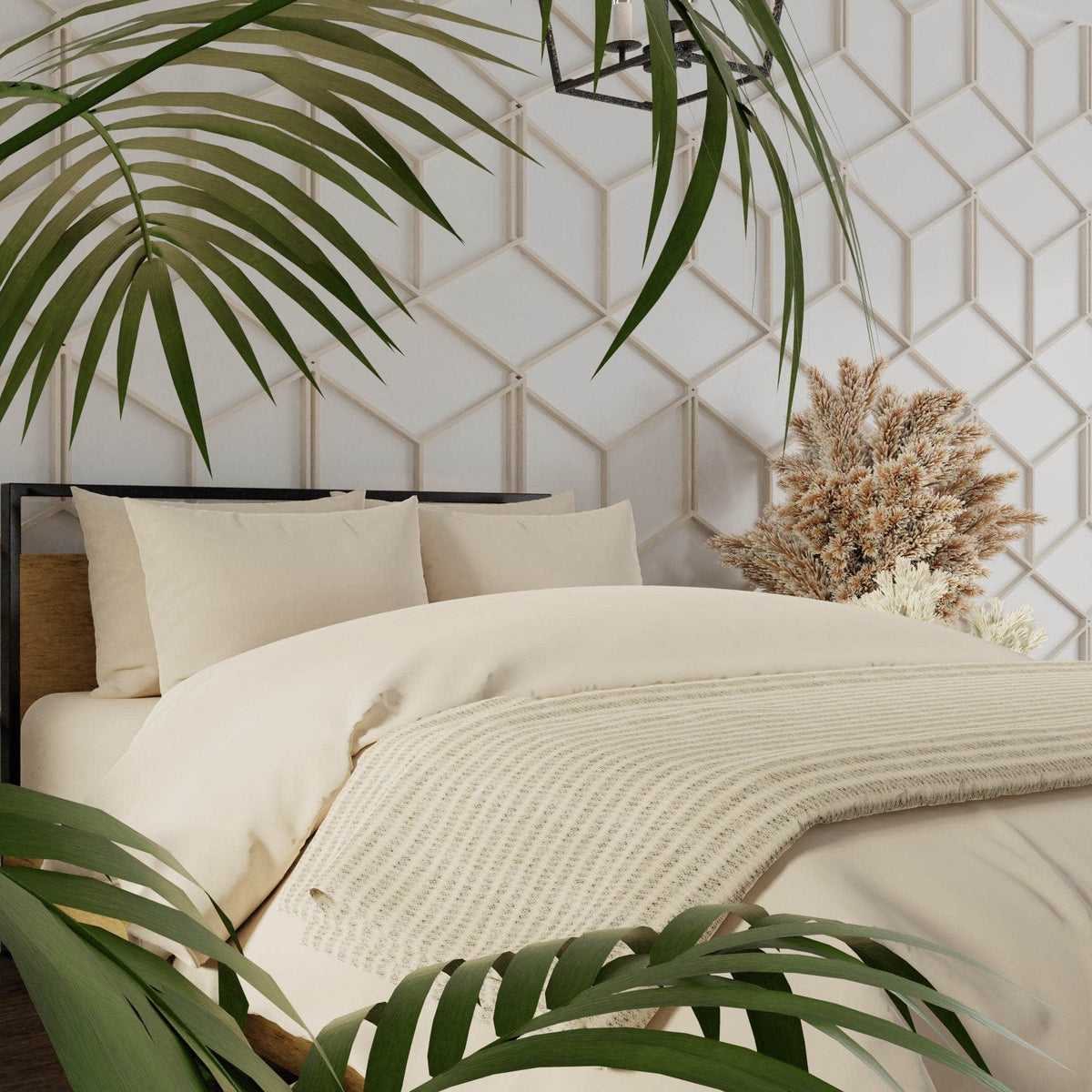 Cotton Essential Organic Percale Collection Duvet Cover & Pillowcase Set