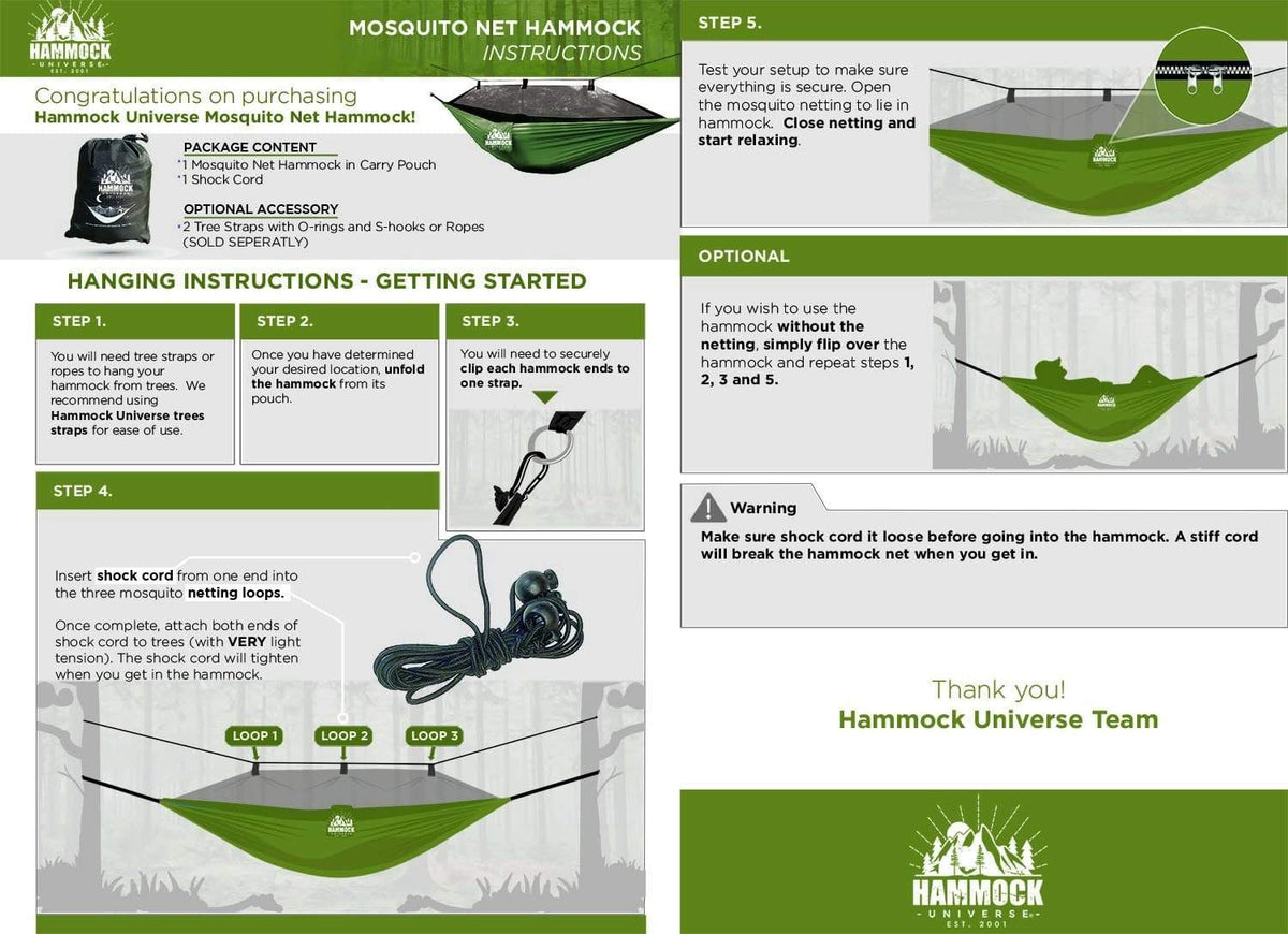 Mosquito Net Hammock Nylon 210T