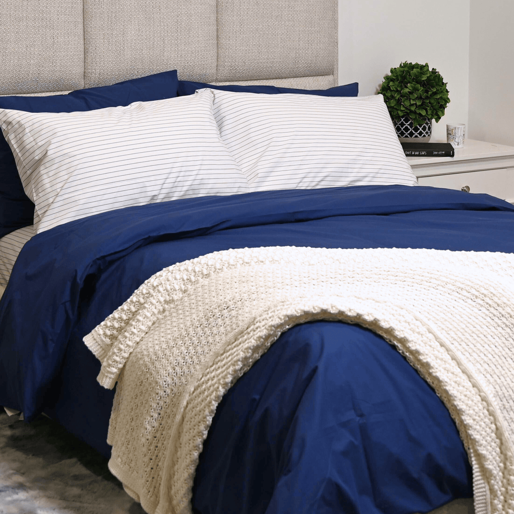 Cotton Essential Organic Percale Collection Duvet Cover & Pillowcase Set