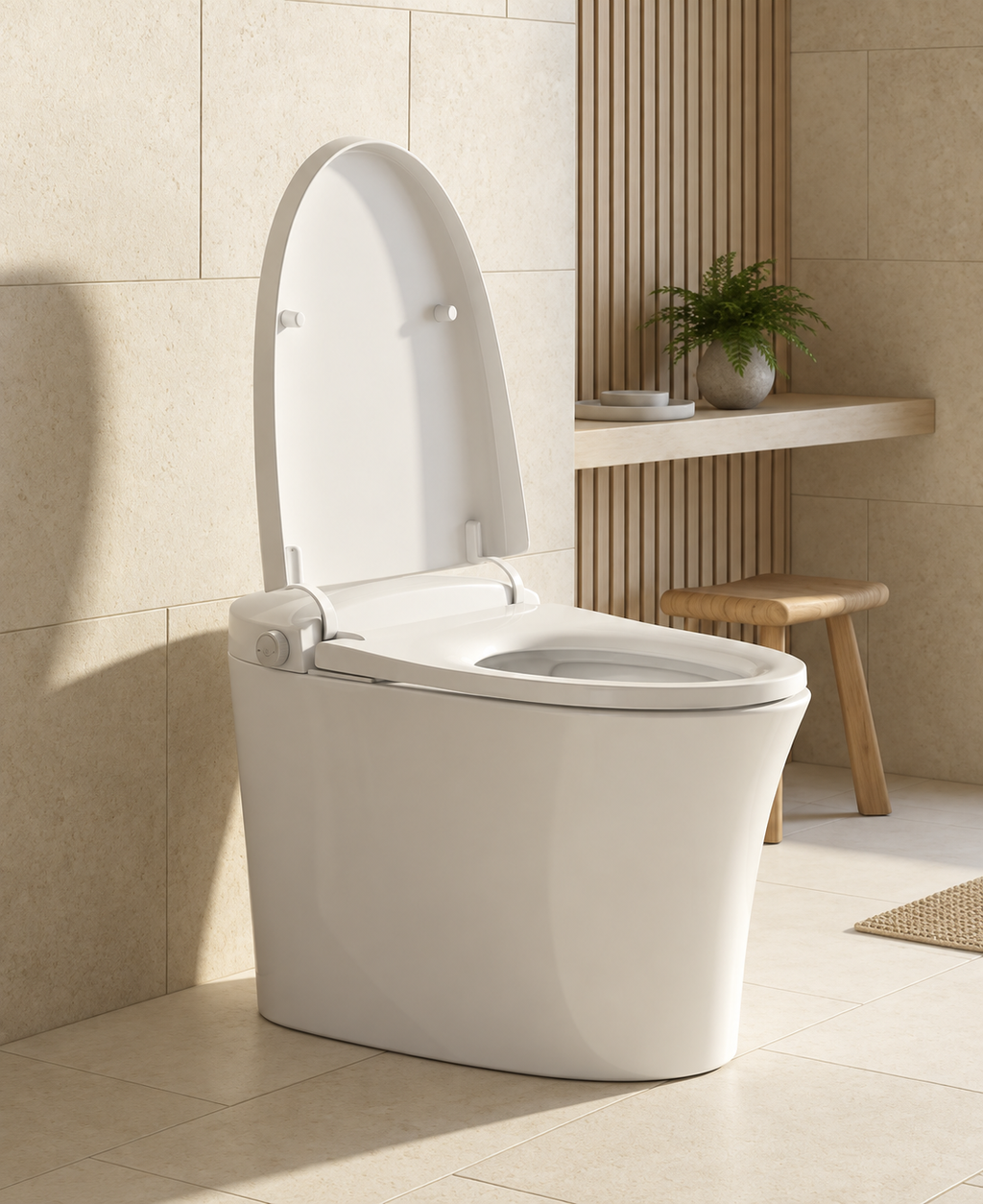 Toilette intelligente Mono 2.0 avec chasse d'eau automatique, siège chauffant et jet bidet, toilette intelligente moderne