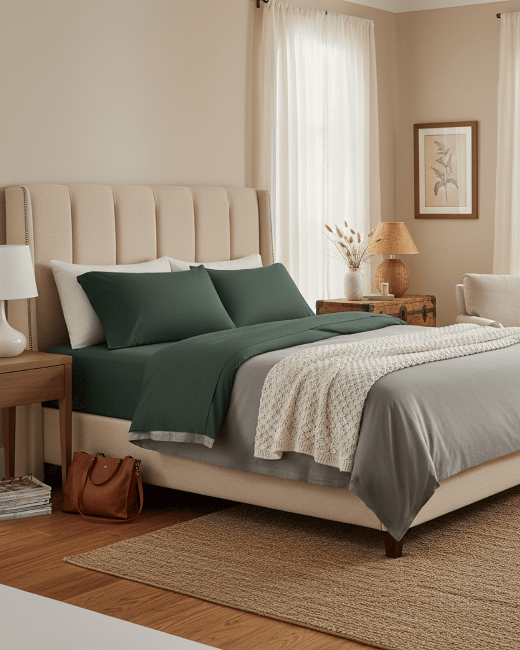 100% Egyptian Cotton Sateen Duvet Cover