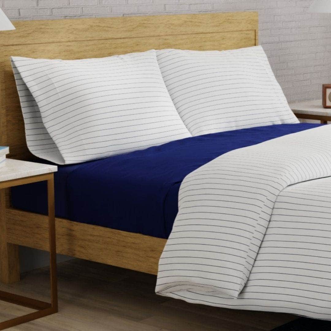 Cotton Essential Organic Percale Collection Duvet Cover & Pillowcase Set