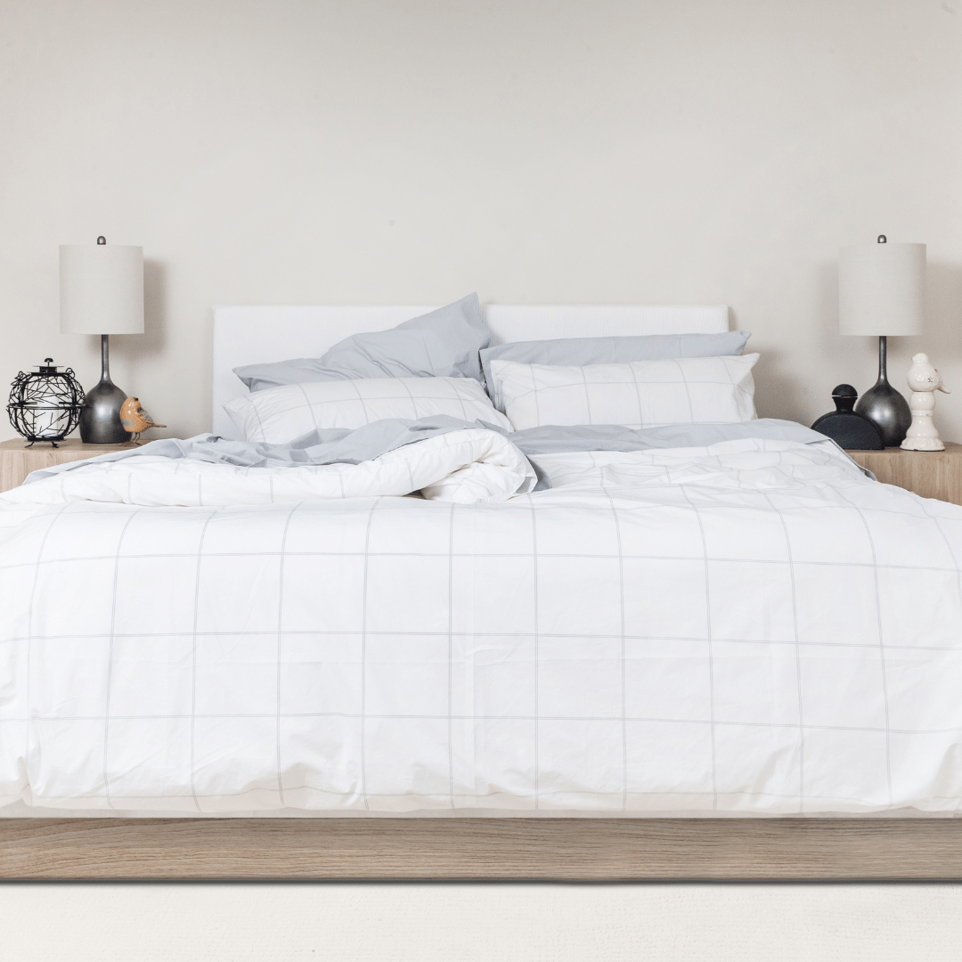 Cotton Essential Organic Percale Collection Duvet Cover & Pillowcase Set