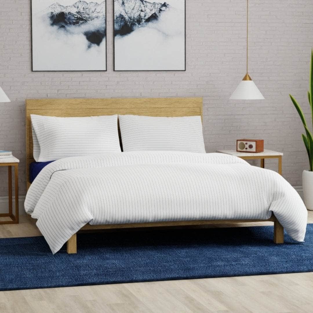 Cotton Essential Organic Percale Collection Duvet Cover & Pillowcase Set