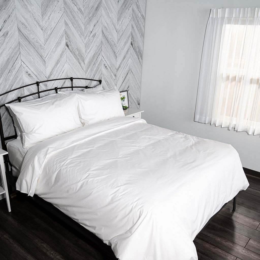 Cotton Essential Organic Percale Collection Duvet Cover & Pillowcase Set