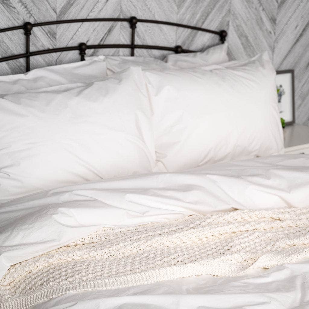 Cotton Essential Organic Percale Collection Duvet Cover & Pillowcase Set
