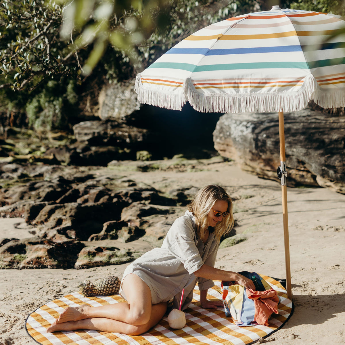 Premium Sun Shade Umbrella 70 Inch UPF50+