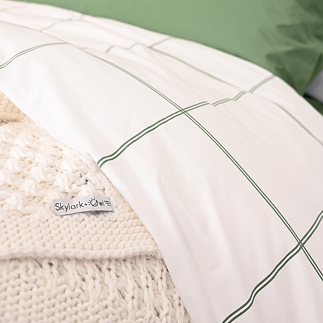 Cotton Essential Organic Percale Collection Duvet Cover & Pillowcase Set