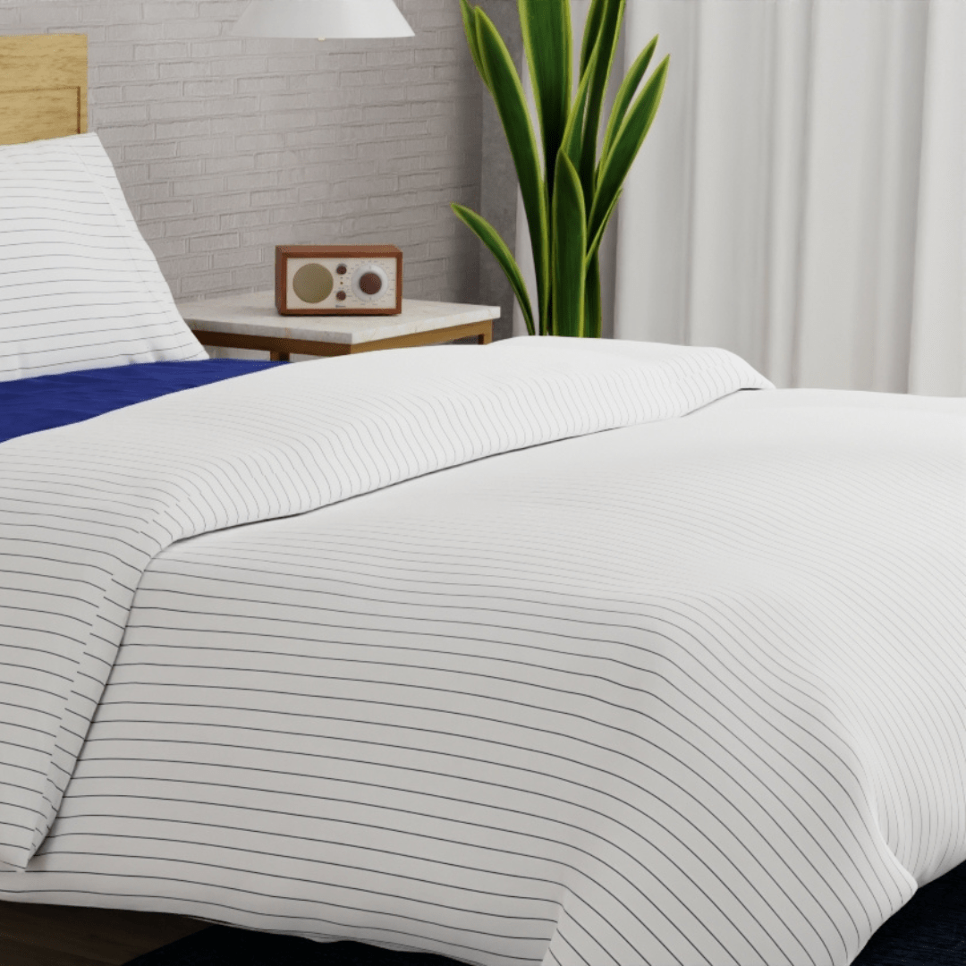 Cotton Essential Organic Percale Collection Duvet Cover & Pillowcase Set