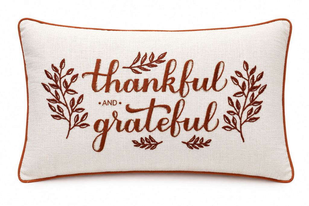 Housse de coussin décorative à carreaux « Pumpkin Spice » 100 % coton premium, 45 cm x 45 cm, accessoire de ferme automnal douillet