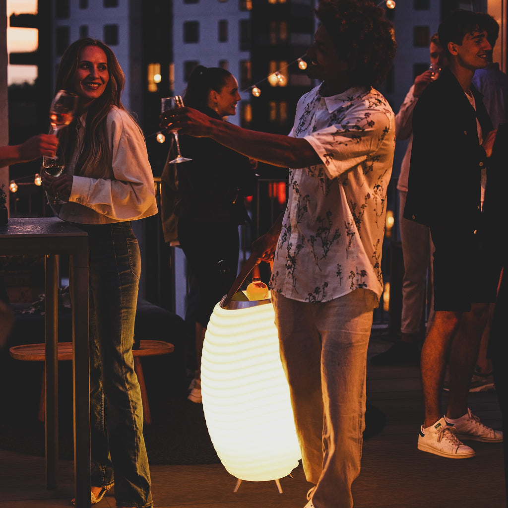 Indoor Outdoor Lighting Bluetooth speaker Design LED Lamp and Cooler