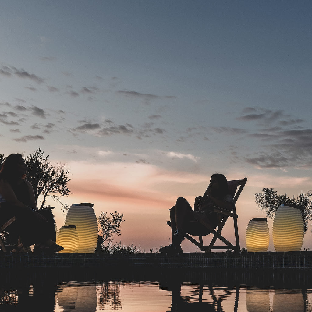 Indoor Outdoor Lighting Bluetooth speaker Design LED Lamp and Cooler