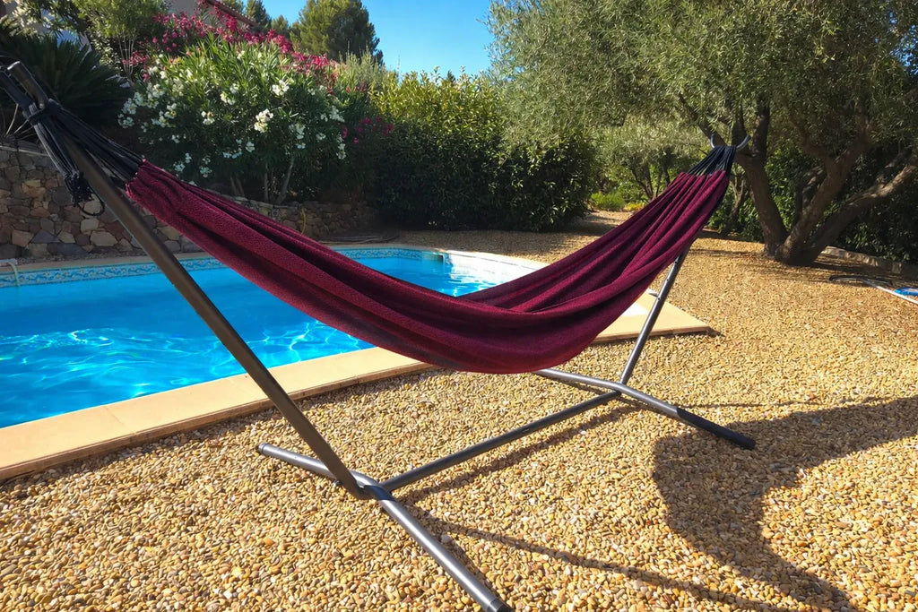 Premium Brazilian Style Double Hammock with Universal Stand