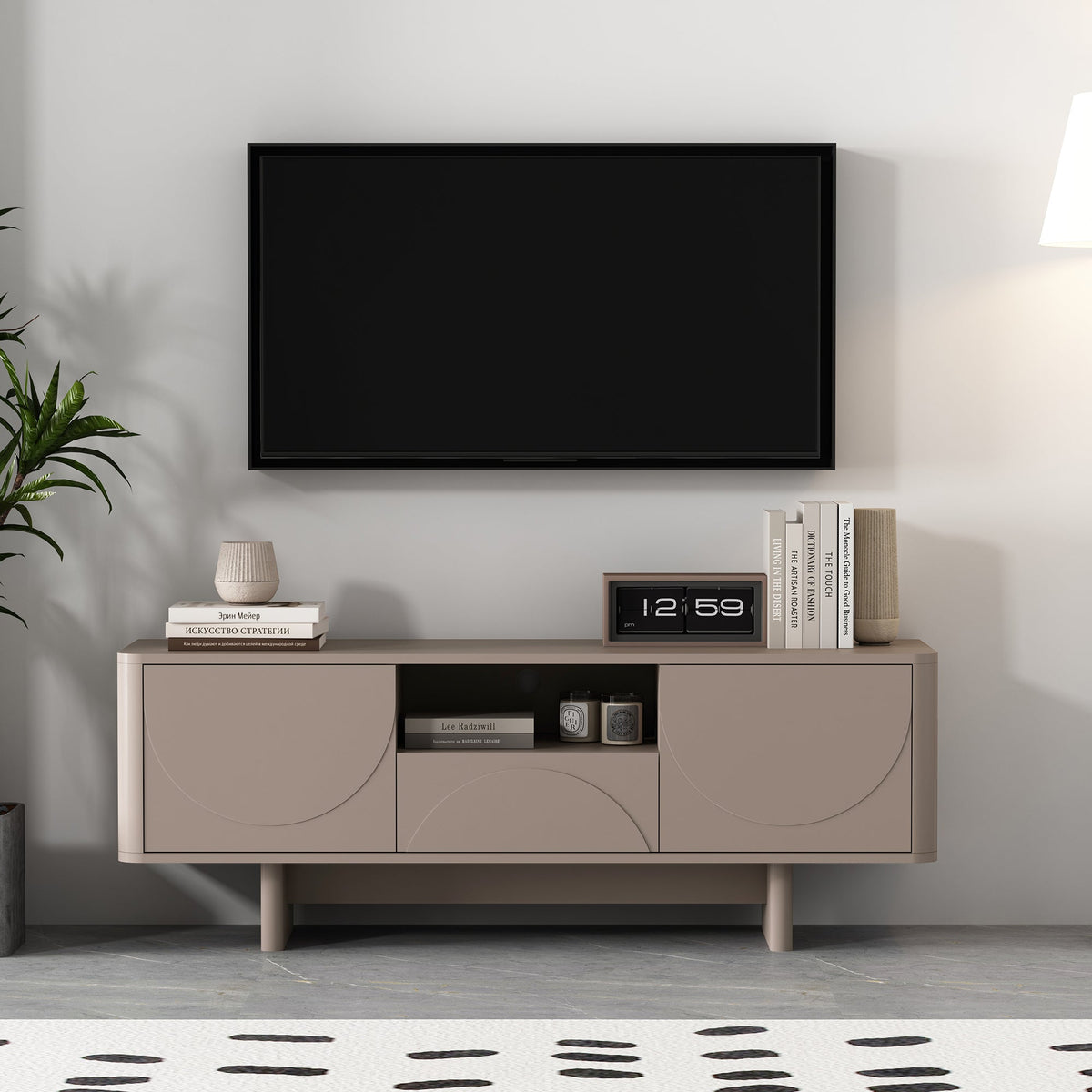 59 Inch Storage TV Stand Multiple Color