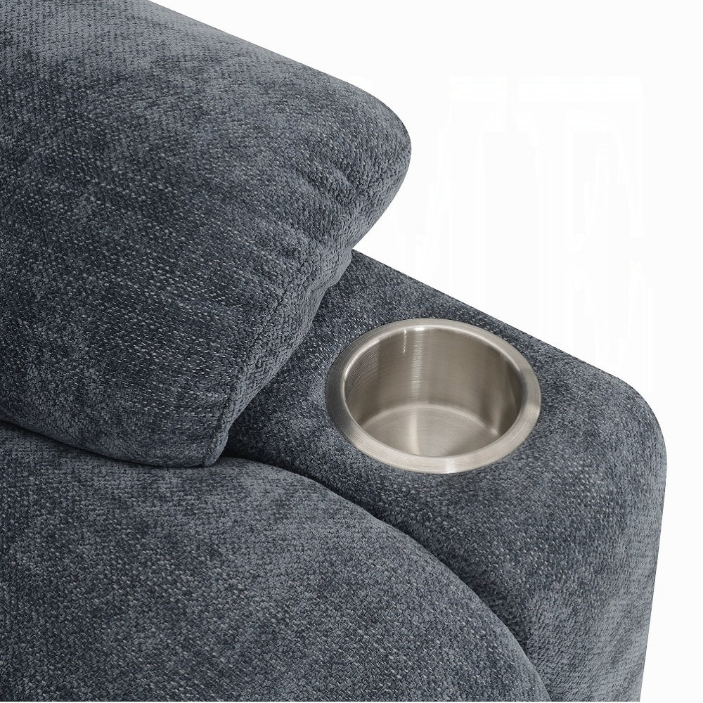 Power Recliner with Lift Heating and Massage Blue