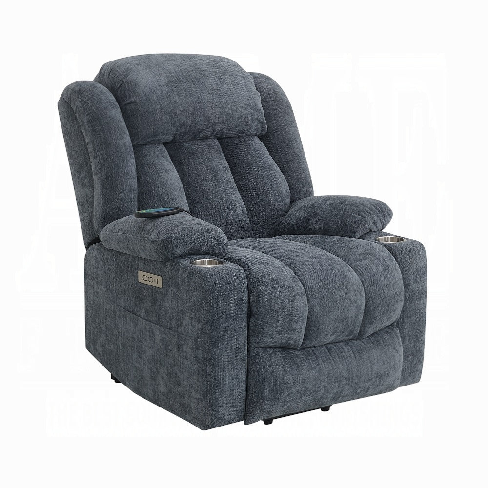 Power Recliner with Lift Heating and Massage Blue