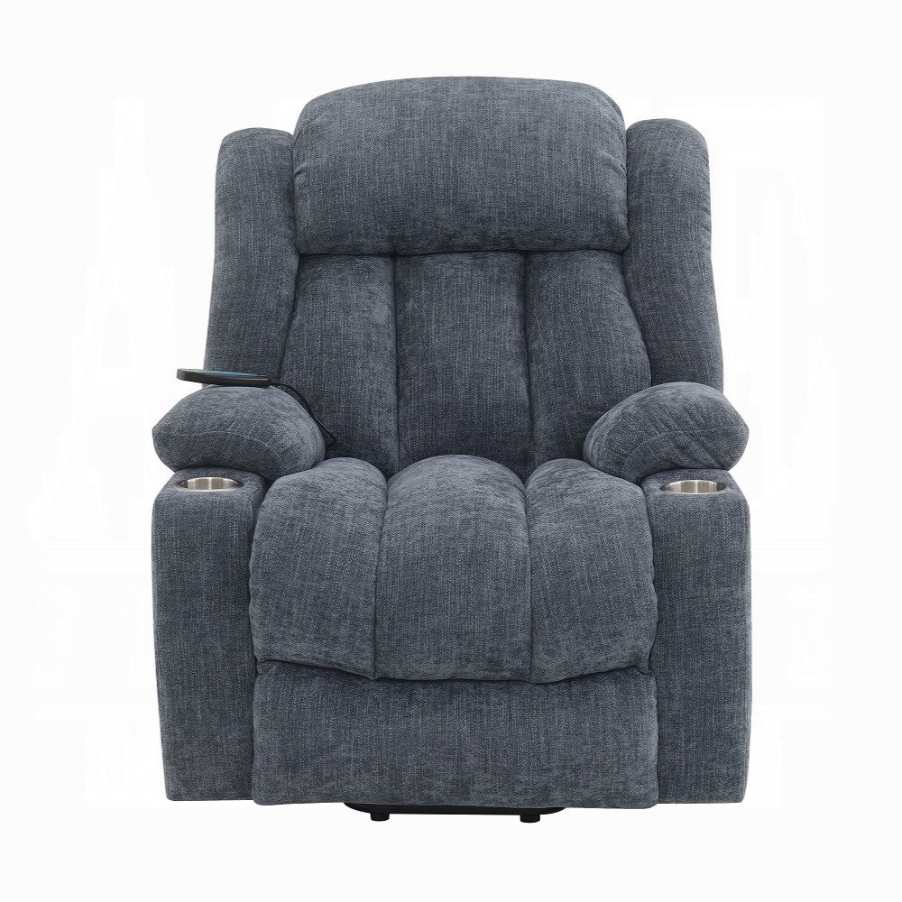 Power Recliner with Lift Heating and Massage Blue