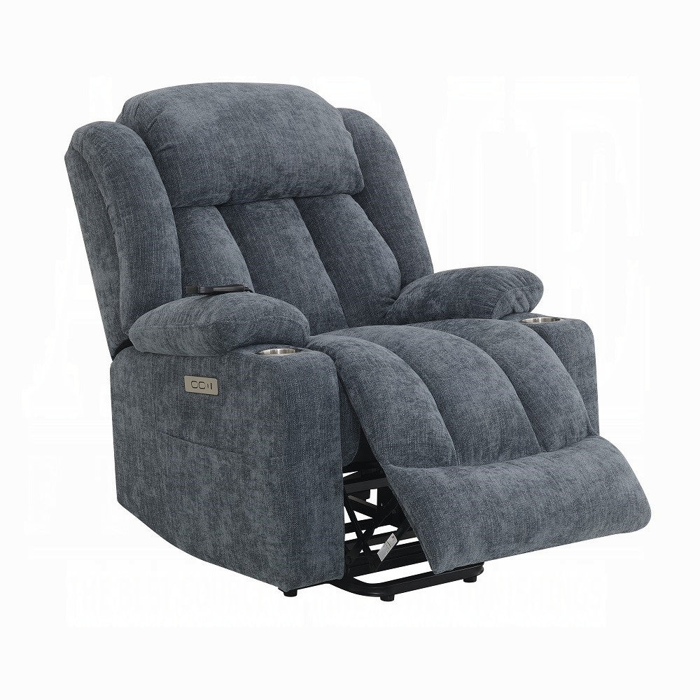 Power Recliner with Lift Heating and Massage Blue