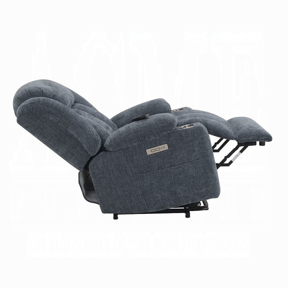 Power Recliner with Lift Heating and Massage Blue