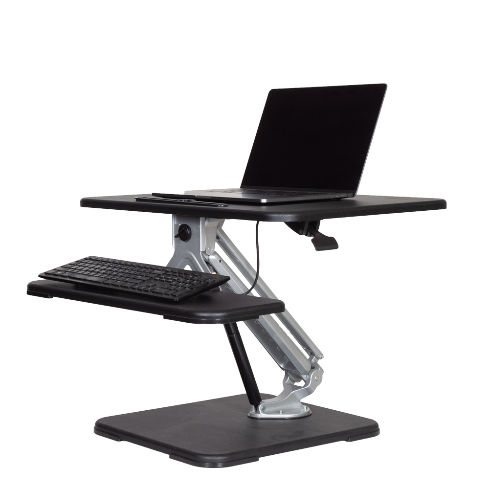 32” Lift Sit Stand Height Adjustable Desktop Converter - Black