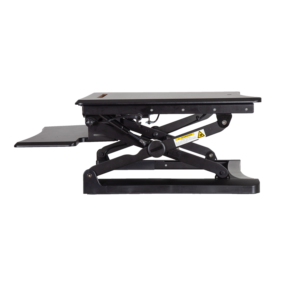 plus desk converter with a height adjustable 35" wide platform, 12 options for for smooth height adjustments up to 20"