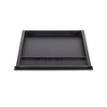 under desk pencil tray, overhead image, 23" 5 compartments to store pencils and small stationary items